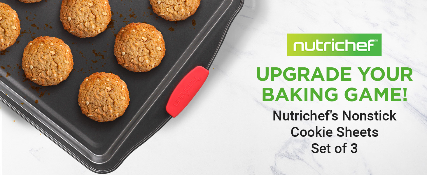 3-Piece Nonstick Kitchen Oven Baking Pans 