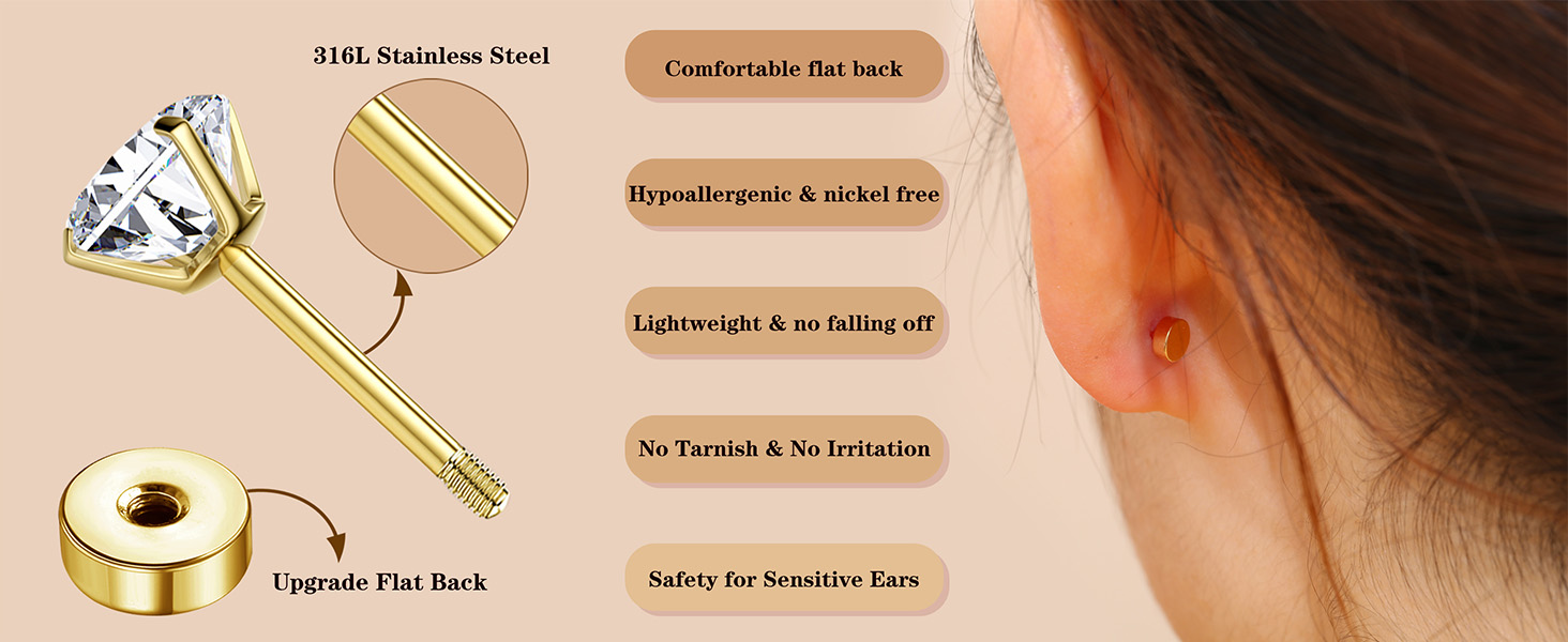Sleep Nap Earrings for Sensitive Ears