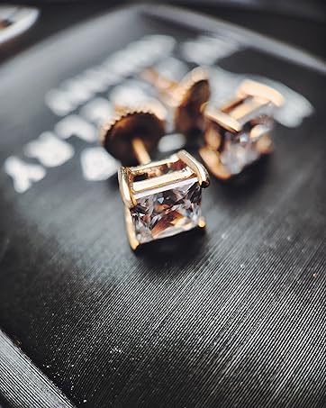 aretes de oro de 14k, tachuelas de diamantes, aretes de diamante, aretes para mujer
