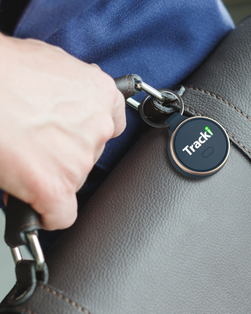 Tracki Plus Device on bag