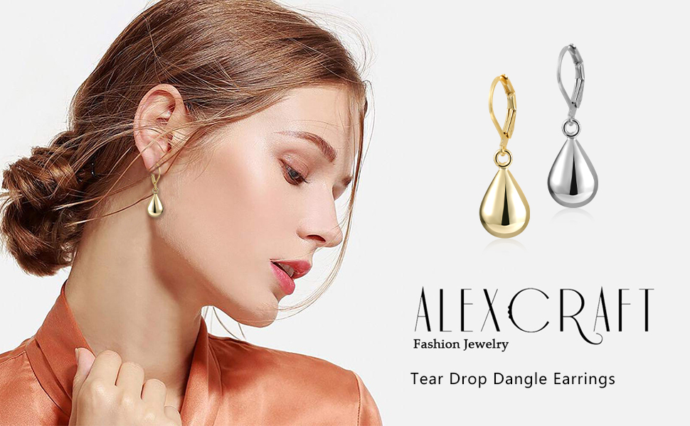 teardrop dangle earrings