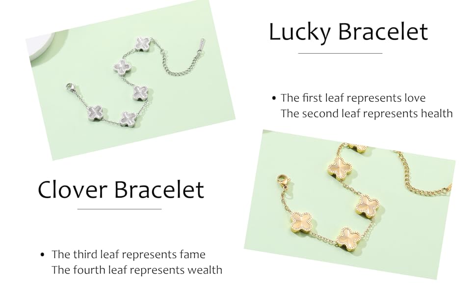 gold clover bracelet