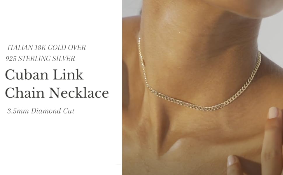 miabella 3.5mm Cuban Chain Gold 
