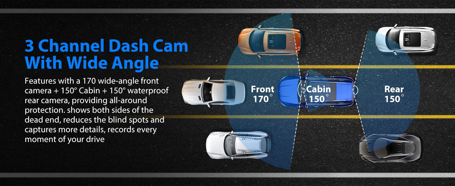 3 Channel Dash Cam