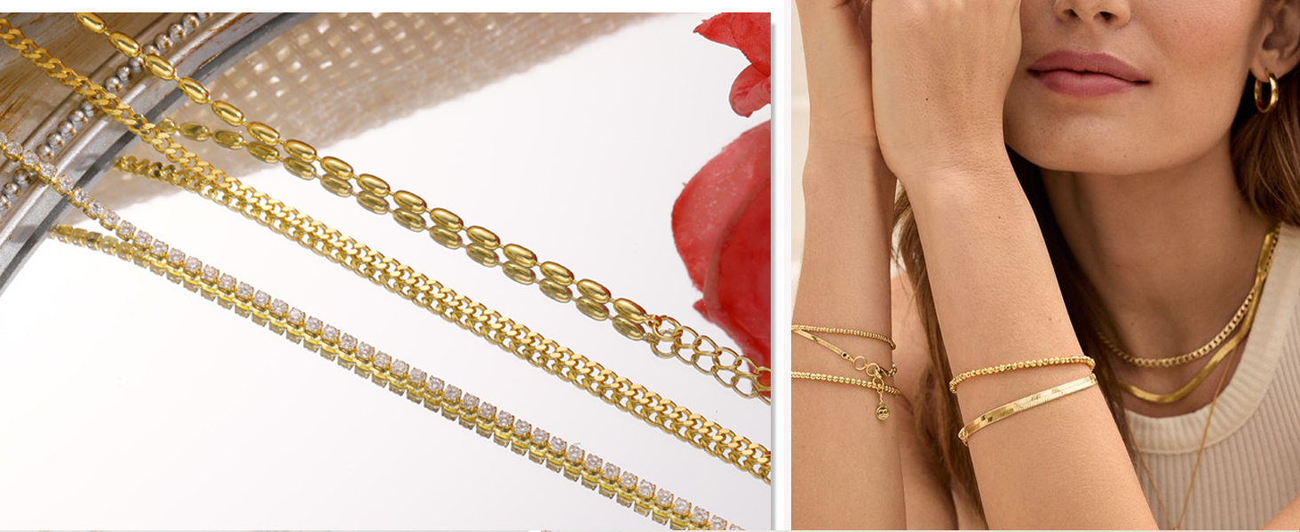 gold bracelets