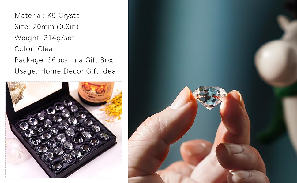 36pcs Crystal Diamonds