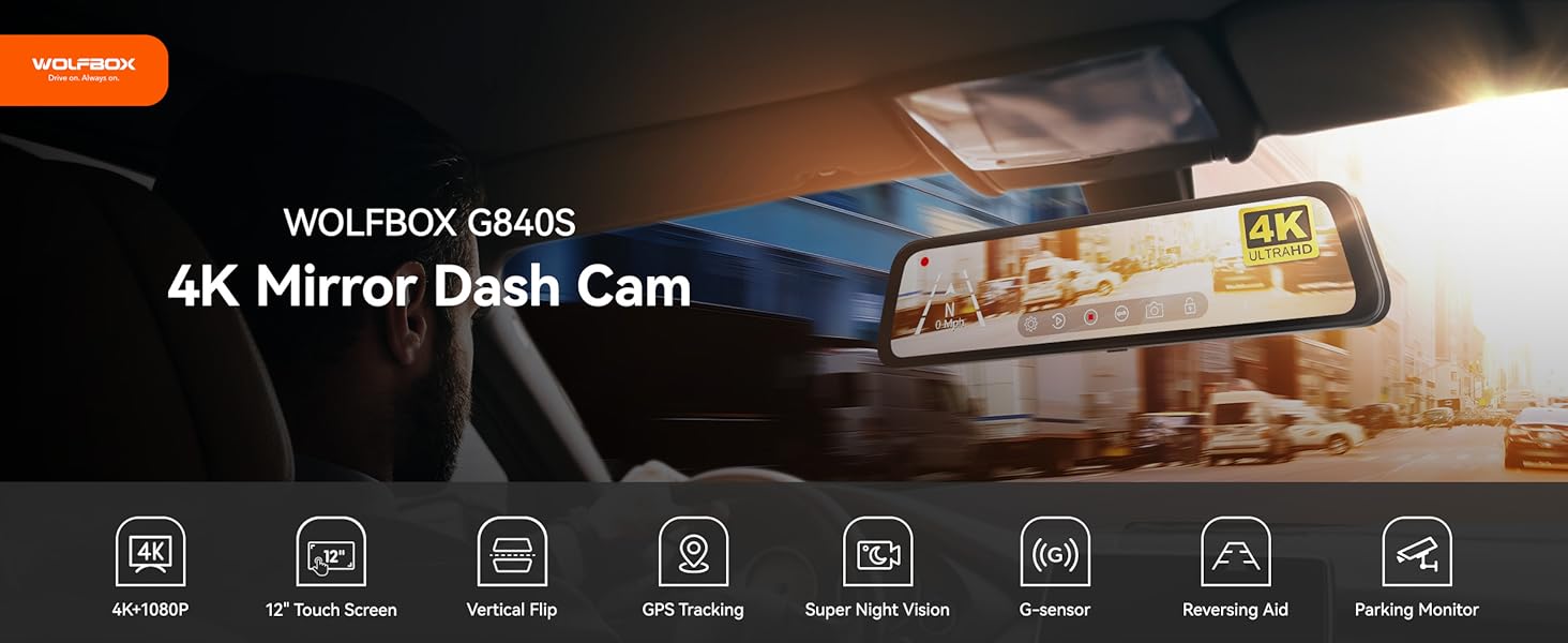 car camera - dash cam front and rear