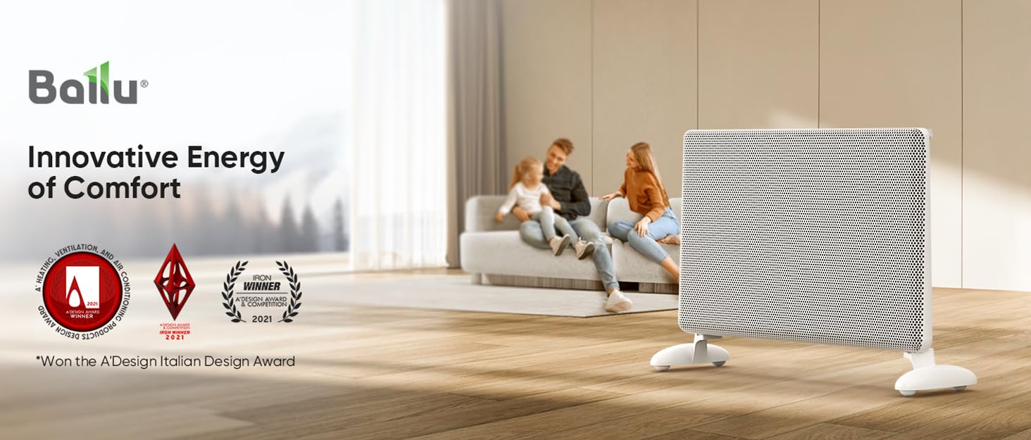 Ballu electric panel heaters for indoor use