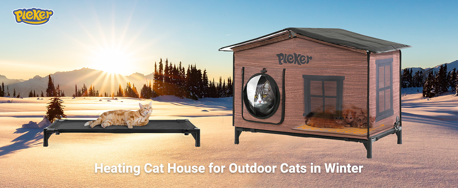 insulated cat house outdoor winter