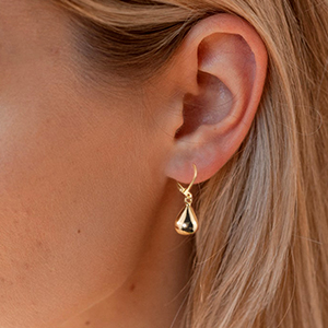 waterdrop leverback earrings