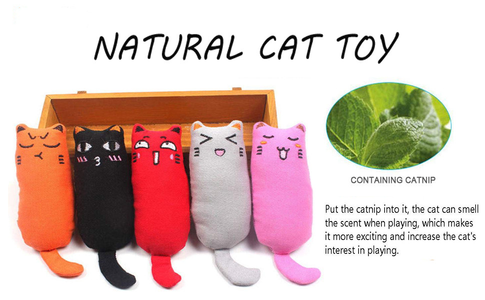There are 5 pcs cat catnip toys. 