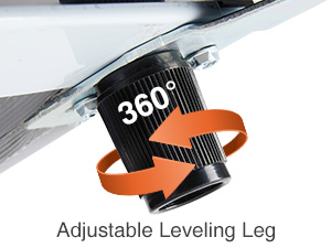 Adjustable leveling leg