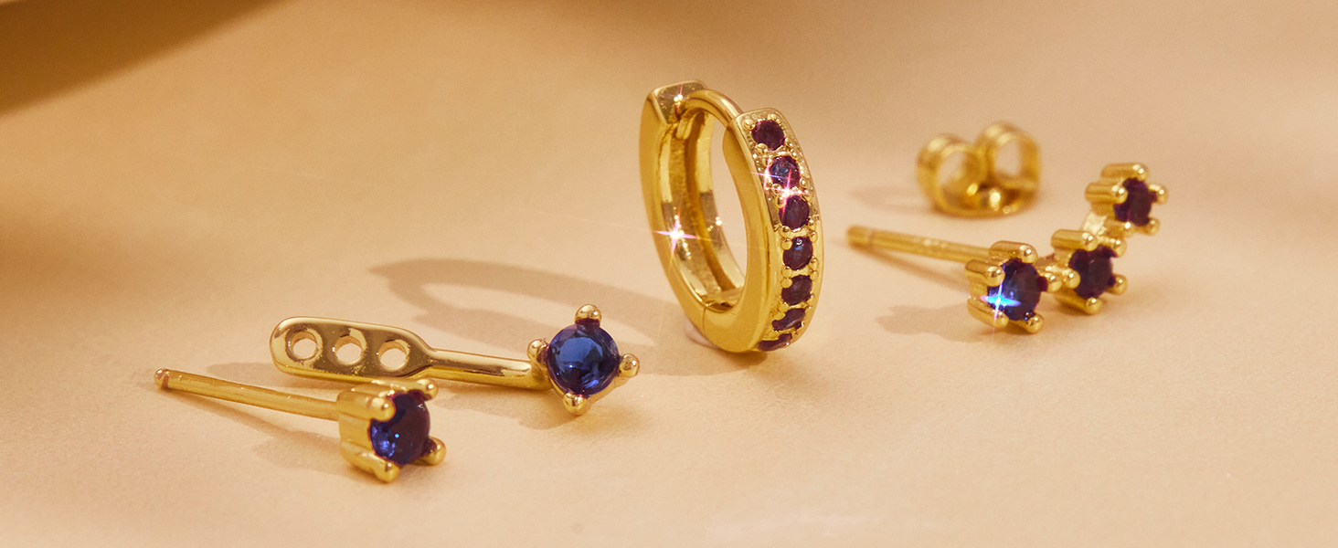 September Blue Sapphire -Faith Earrings Set