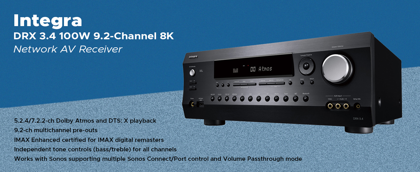 INTEGRA DRX 3.4 9.2-CH NETWORK AV RECEIVER