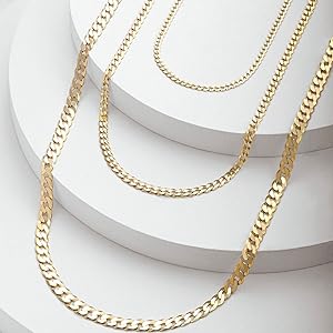 different sizes miabella cuban chains
