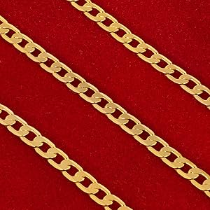 24k gold 18k 14kt 10k 925 sterling silver chain necklace rope cuban link figaro women men teen 20k