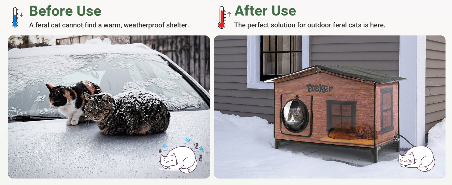 insulated cat houses for outdoor cats in winter