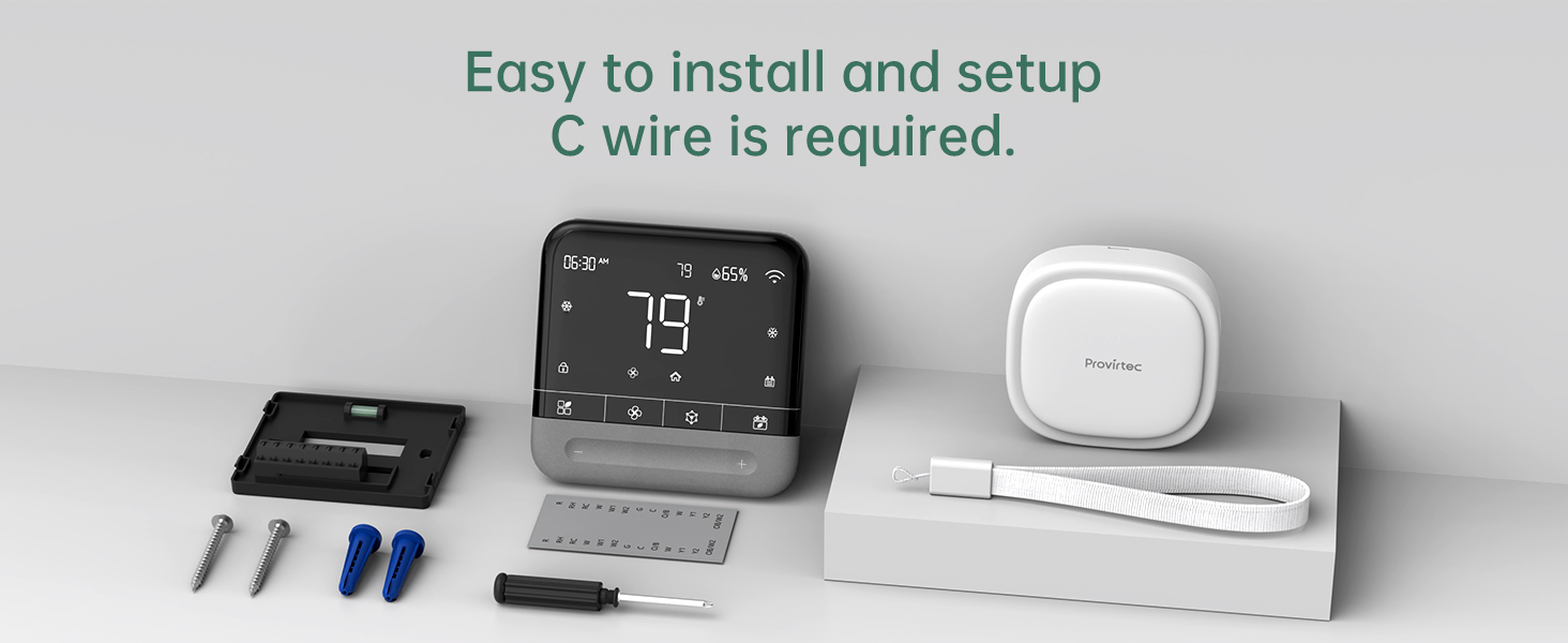 thermostat for house smart programmable digital wifi wireless remote sensor room hvac
