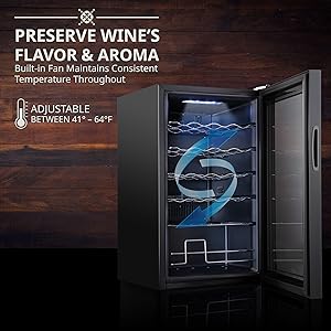 Ivation Wine cooler Preserve Wine’s Fullest Flavor & Aroma
