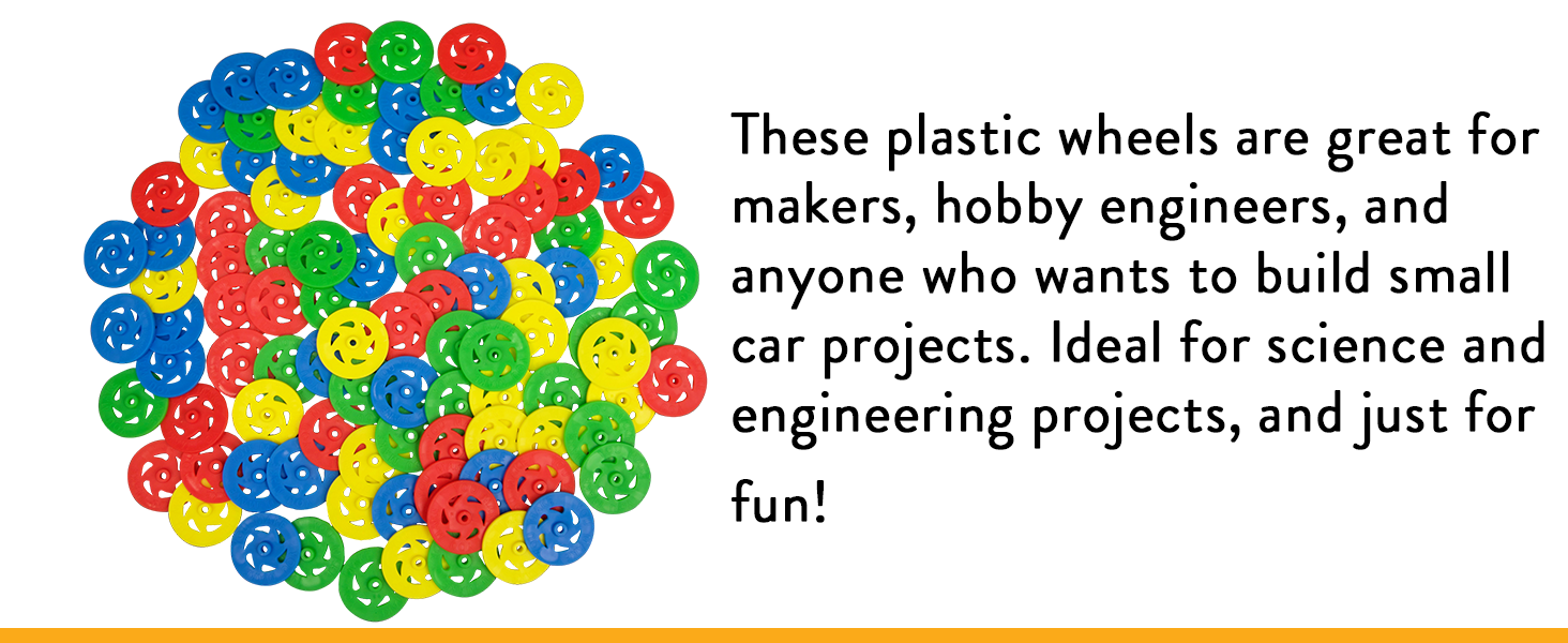 You Make Plastic Project Wheels with 1/8" Hole