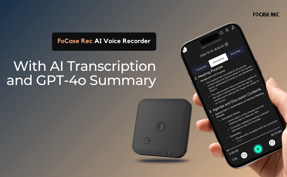 FoCase Rec AI Voice Recorder