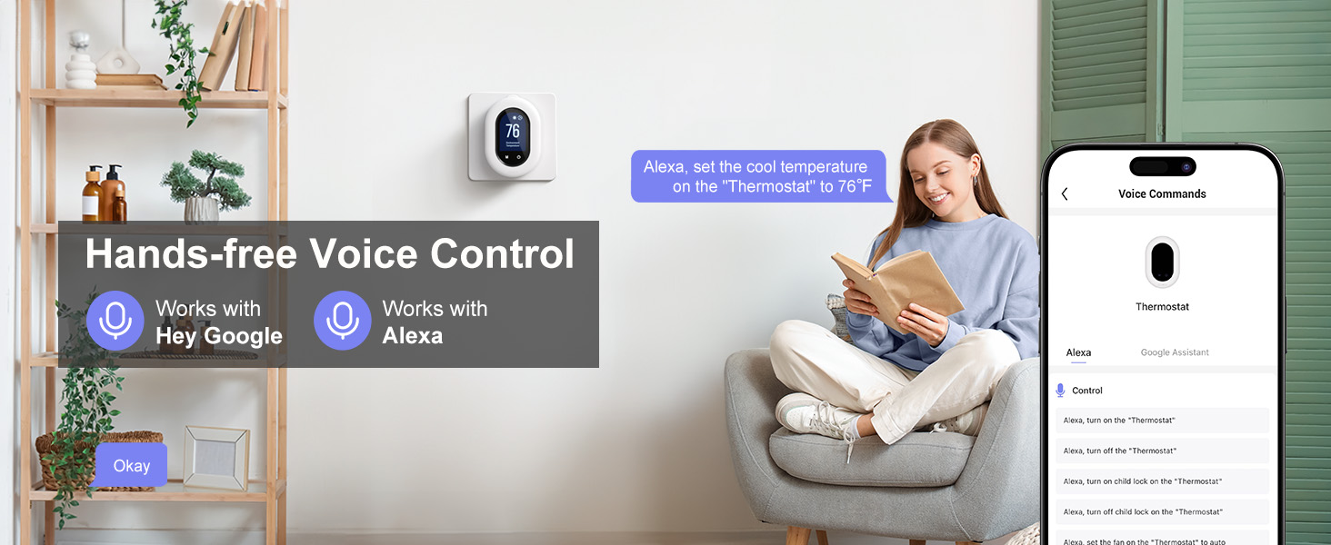 Alexa Thermostat Google Assistant Thermostat voice control