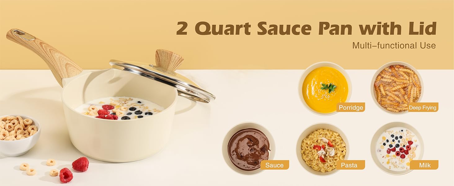 2qt saucepans with lid