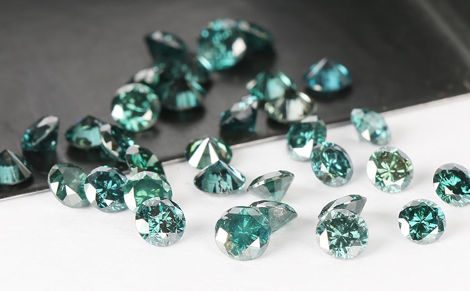 Natural Blue/Green Loose Diamonds 