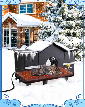 heated cat house for outside