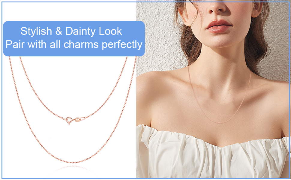 rose gold chain for women