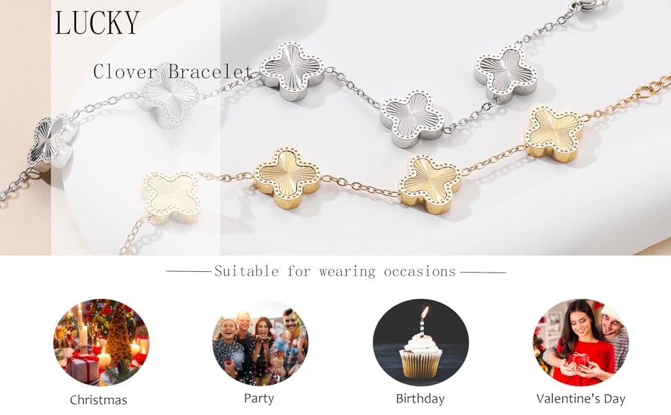 gold clover bracelet 