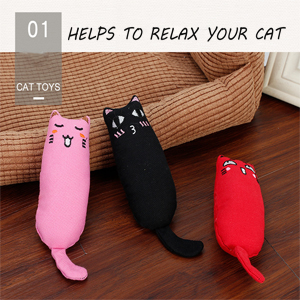 There are 3 pcs catnip toys.