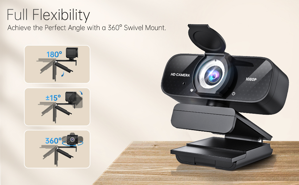 Webcam with a 360° Swivel Mount
