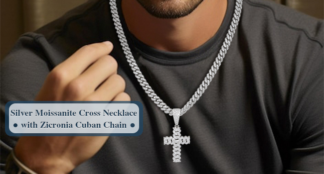 men cross necklace
