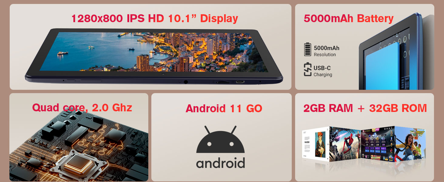 Digiland Android Tablet 10.1" DL1036