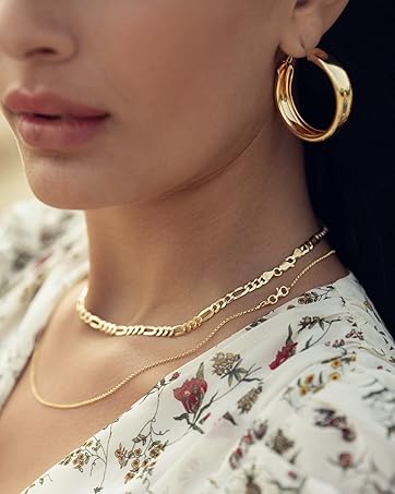 kisper italian curb cuban figaro link chain necklaces for women and men