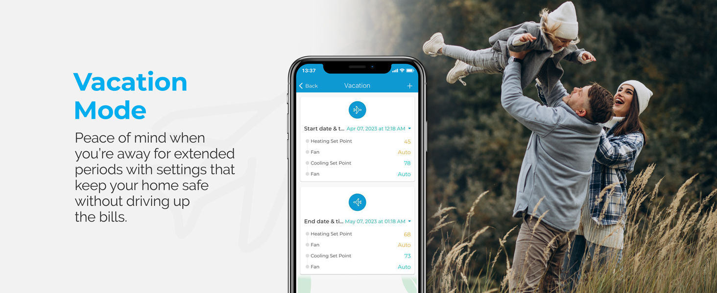 vacation mode Cielo Smart Thermostat