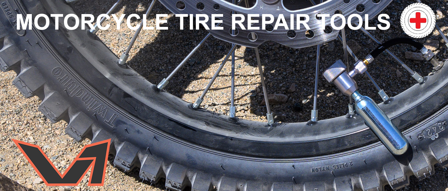 V1 Motor Brand Story showing Tire Repair for Motorcycles