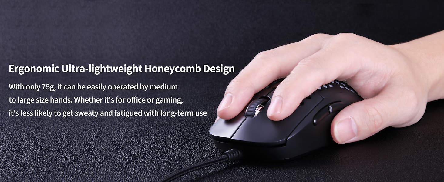 Ergonomic ultra-lightweight honeycomb design