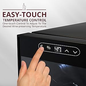 Schmecke wine cooler easy touch control