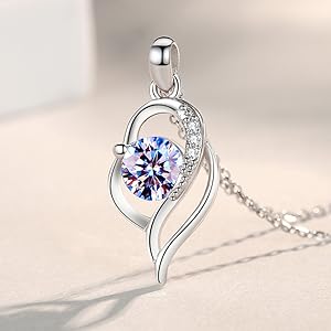 Sparkling Mossanite Sterling Silver Necklace