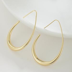 14k gold plated hoop earrings