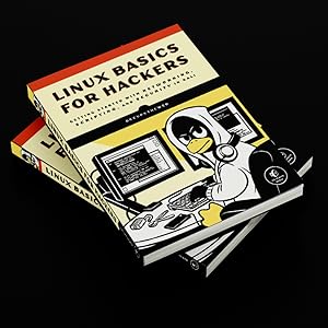 Copies of Linux Basics for Hackers on black background