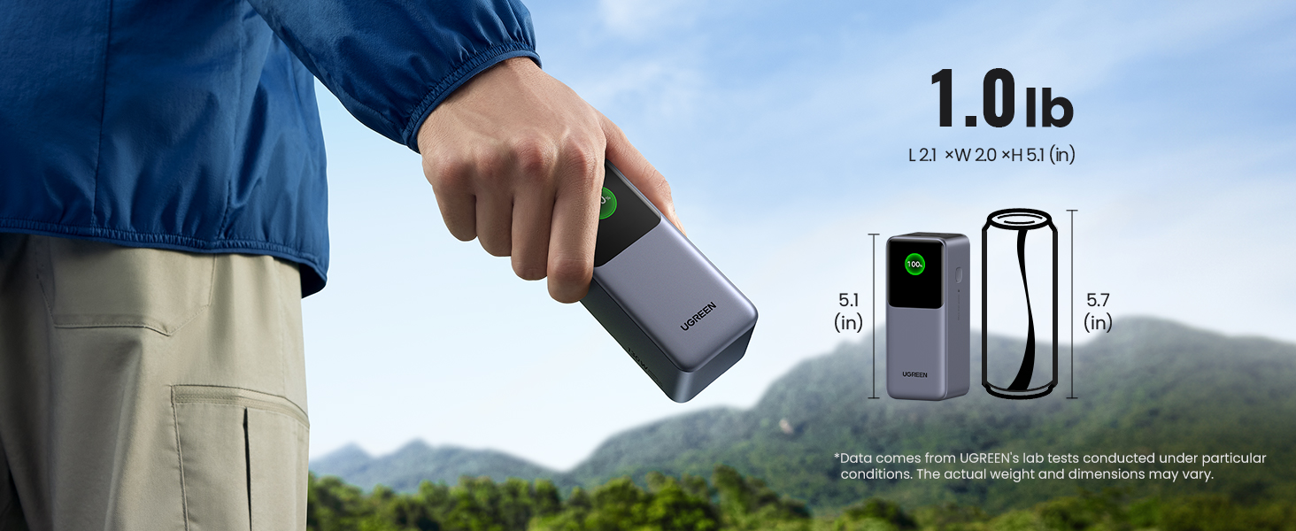 compact and portable 20000mah power bank