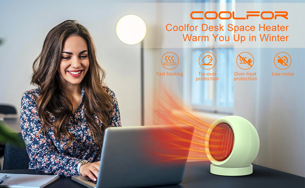 Desk space heater