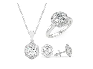 Lab Grown Diamond Jewelry Set Lab Grown Diamond Pendant Lab Grown Diamond Ring