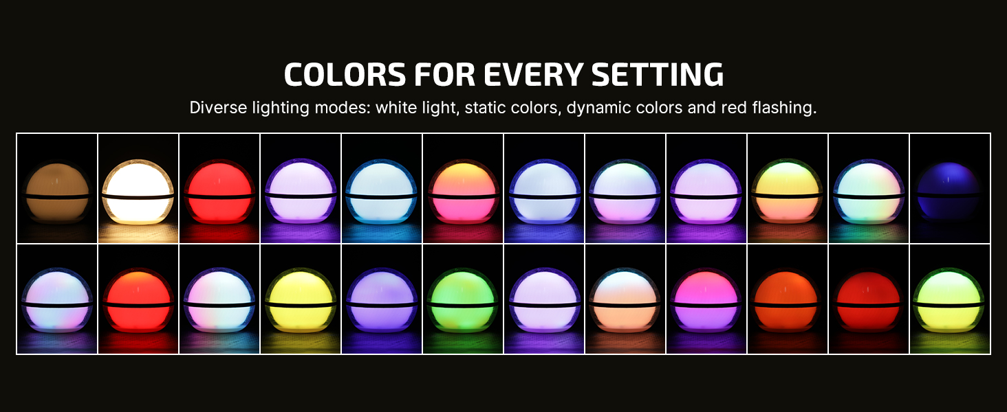 Sphere colorful lighting modes