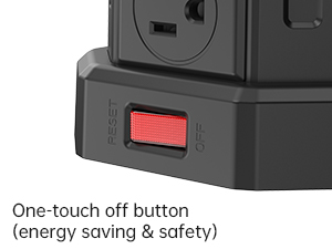 Power Strip Surge Protector, 16.4 Ft Extension Cord with 12 AC Multiple Outlets 4 USB (1 USB C)