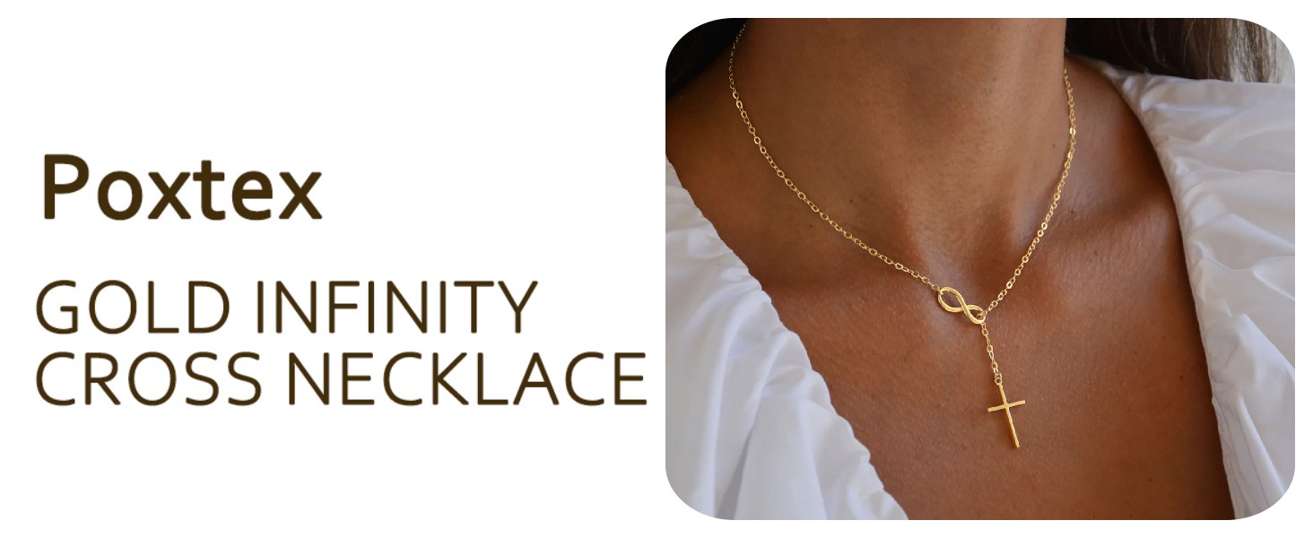 Gold Infinity Cross Necklace