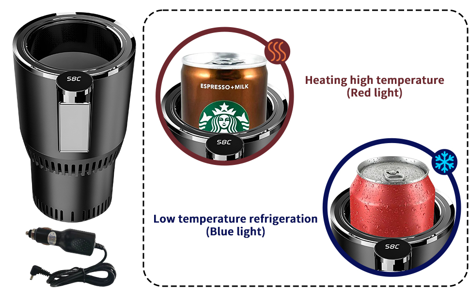 smart car cup cooler and heater, 12v